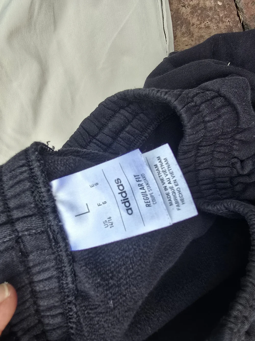 Adidas Bundle Black Hoodie with Black Joggers Tan Lightweight Joggers LG Play